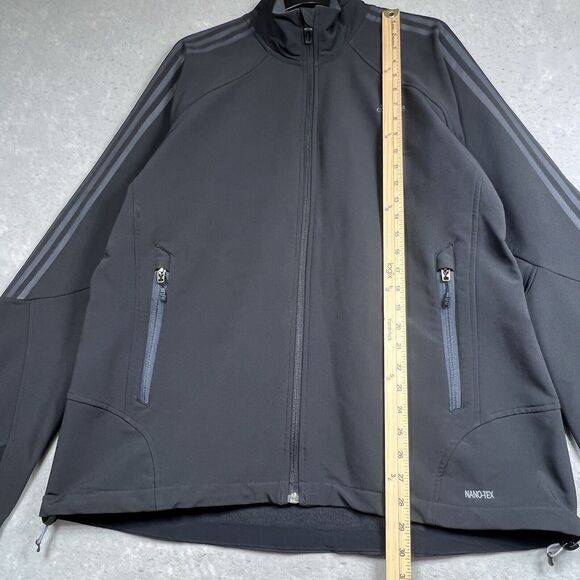 Adidas Track Jacket Mens Size XL Black Soft shell Formotion Nano-Tex Technology - Picture 10 of 16